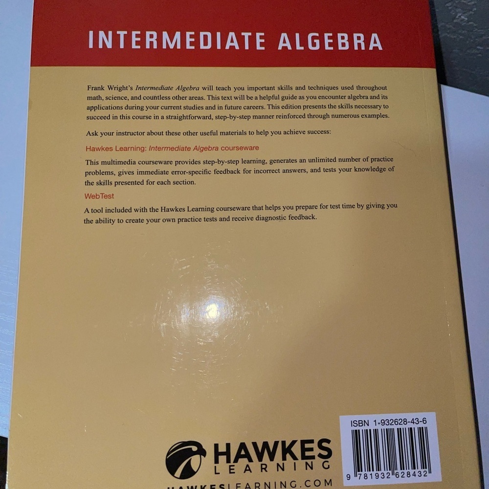 Intermediate Algebra Textbook - Picture 2 of 2